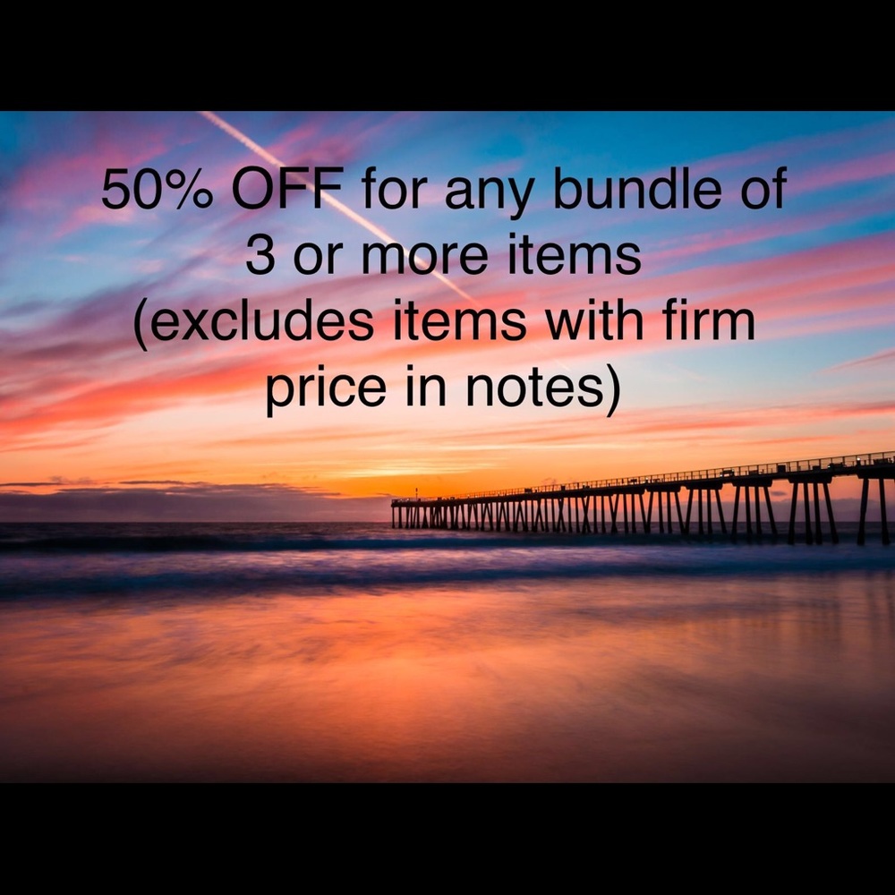 50% off sale for bundles of 3 or more!!